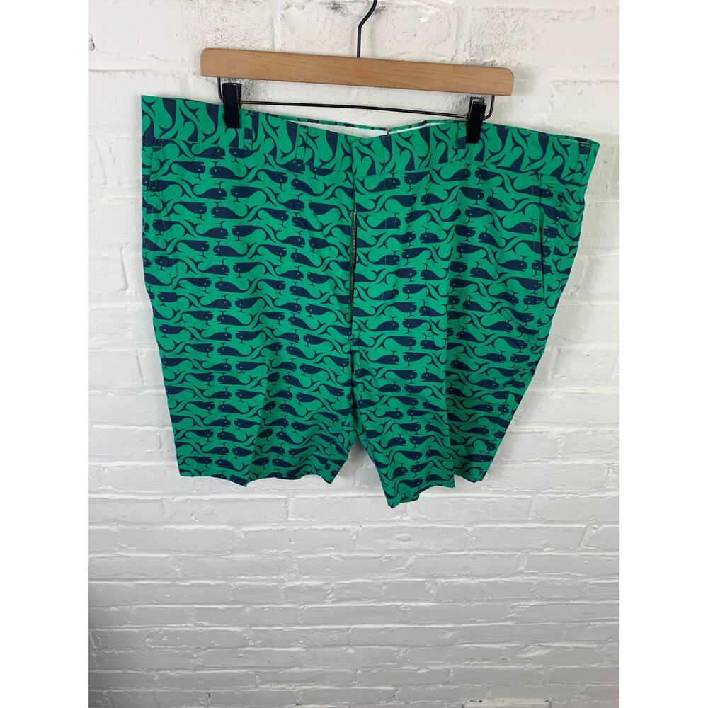 Murray's Toggery Shop Men's Nantucket Islands Whale Swim Shorts Green/Blue 44
